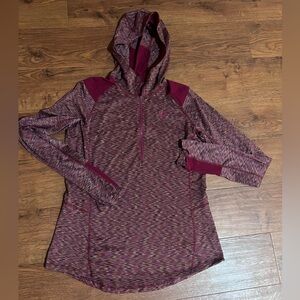 REI womens screenline 1/4 zip hoodie size L
